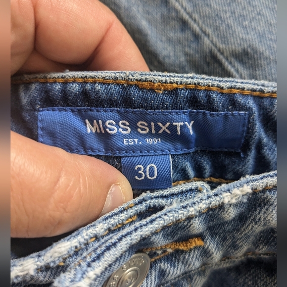 MISS SIXTY Women Straight Leg Women Jeans Size 30 CROP Regular Pants - Picture 10 of 15